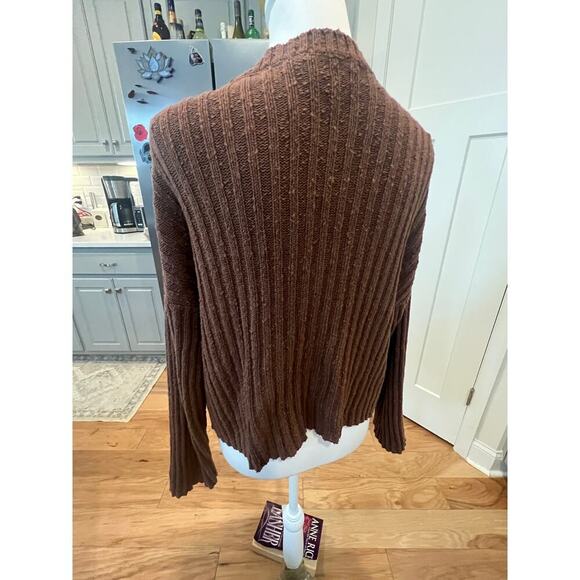 american eagle knit cardigan brown button front womens large - Picture 5 of 6